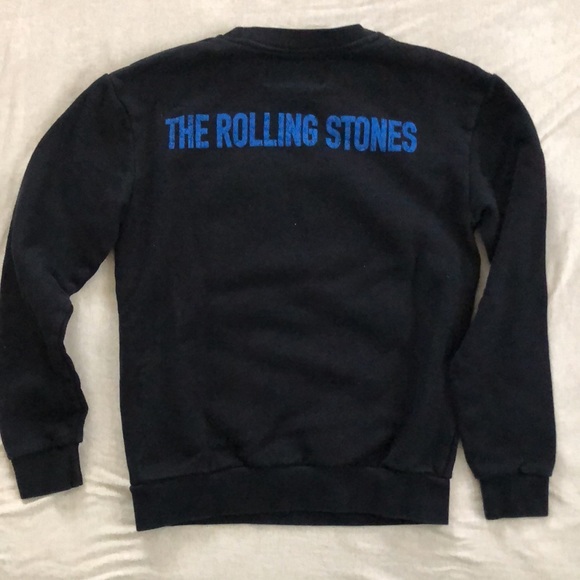 Rolling Stones Black Crew Neck Sweatshirt - Picture 2 of 6